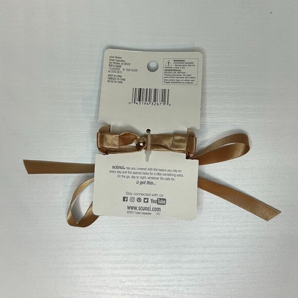 NWT multi-wear hair tie, bracelet, bun cuff (gold bow) - Picture 2 of 2